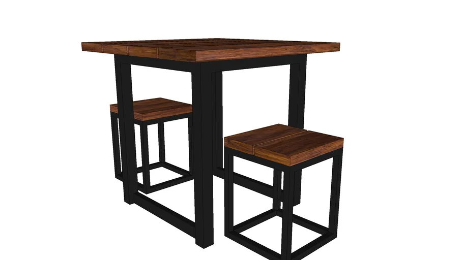 J&D Design+Build 2 Seater Dining Table 3D Warehouse
