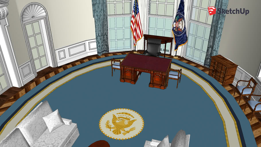 H. W. Bush Oval Office 3D Warehouse