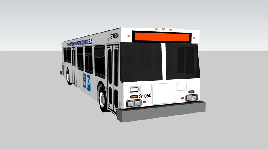 2003 NEW FLYER D40LF O'HARE RENTAL CAR SHUTTLE 3D Warehouse