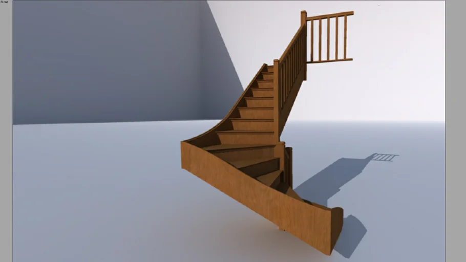 Escada 2 lances 120m largura - - 3D Warehouse