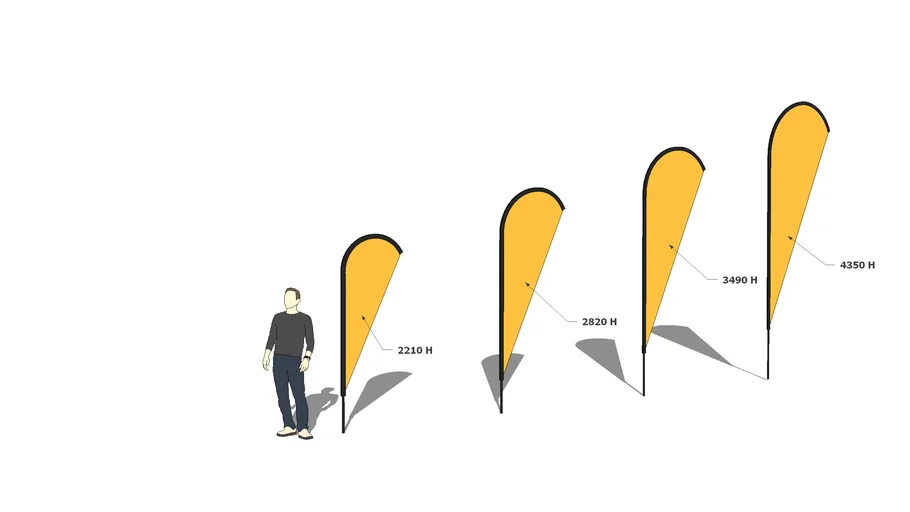 TearDrop Flag 3D Warehouse