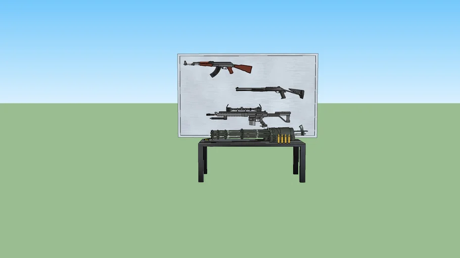 Gun Arsenal (Shotgun, Minigun, Sniper and AK-47)
