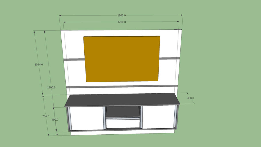 Rack de TV com portas de correr | 3D Warehouse