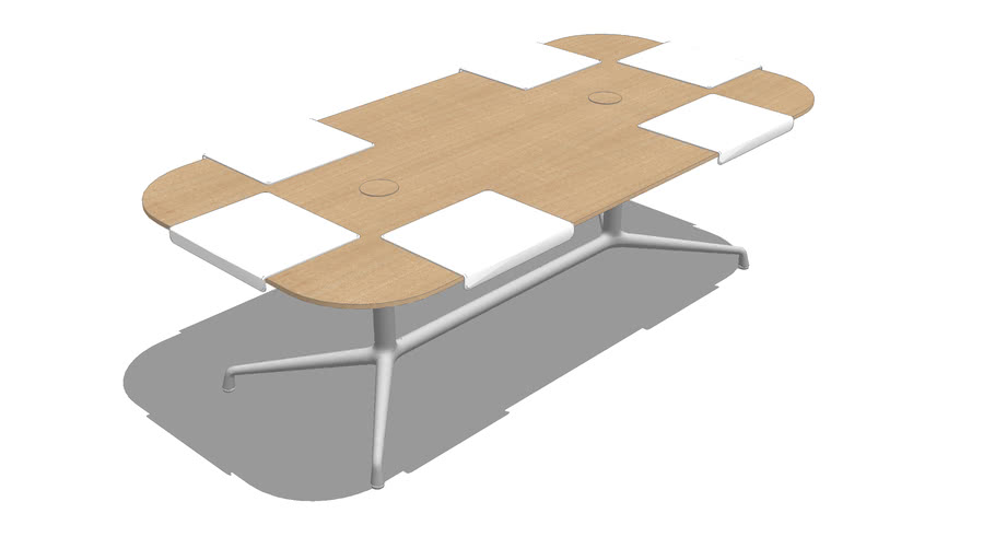 Coalesse, SW_1, Low Conference Table, Rect, Veneer, with Tablets, 84 ...