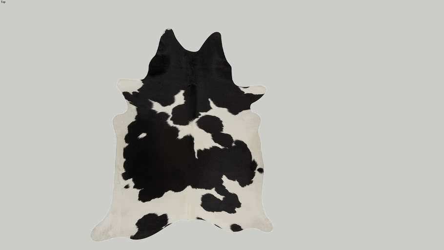 Cow Skin Rug Black 3D Warehouse