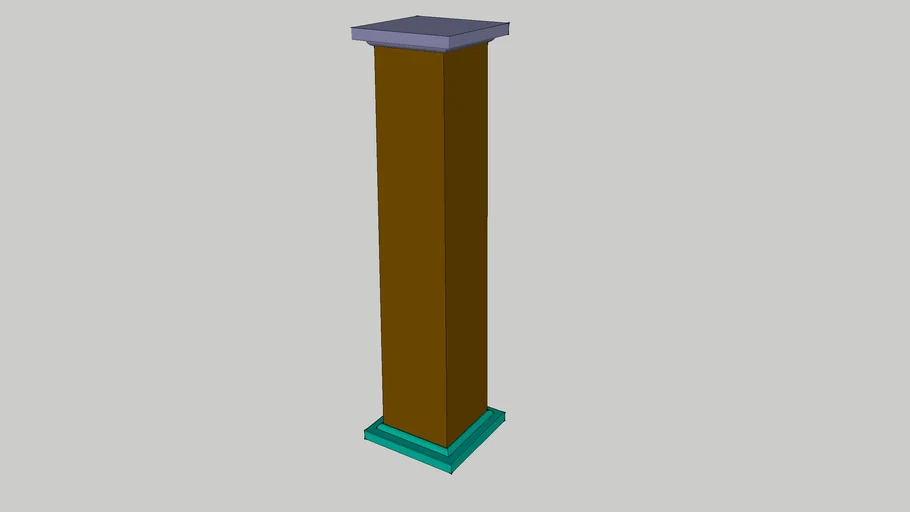 Square, Wood Column 8