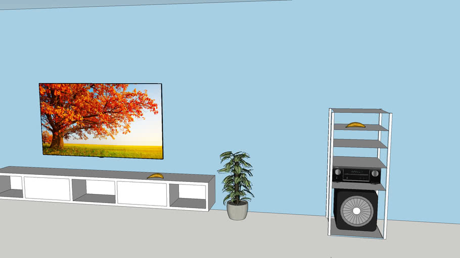 TV Wall 3D Warehouse