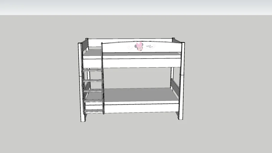 Double bunk bed MINNIE MOUSE 3D Warehouse