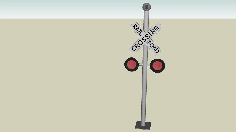 Railroad Crossbuck (no gate) | 3D Warehouse