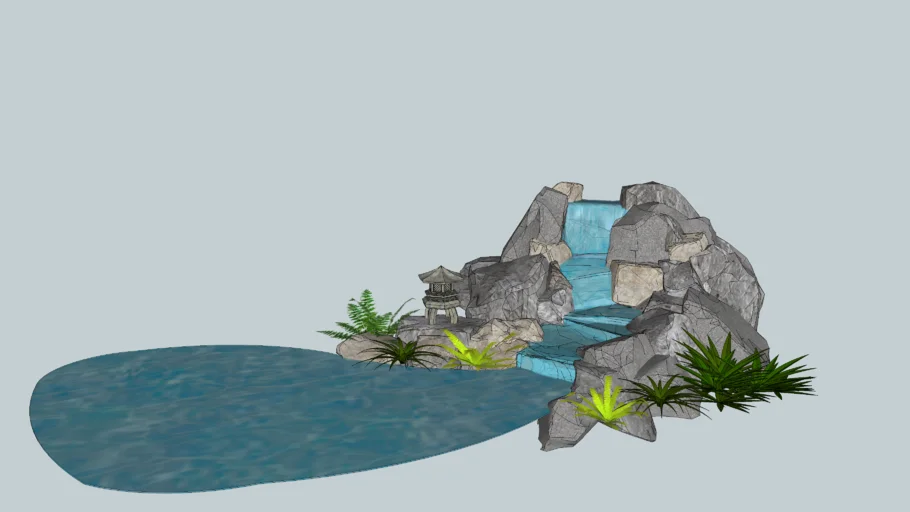 Patio Pond with Waterfall