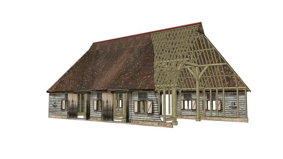 Cutaway model of barn at Drayton St. Leonards 3D Warehouse