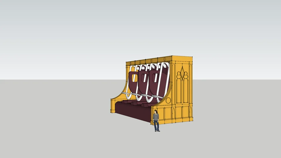 Harry Potter and the Forbidden Journey Enchanted Bench 3D Warehouse