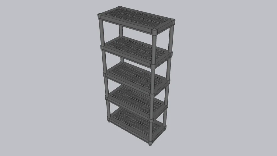 Utility Storage Shelving Unit 3D Warehouse