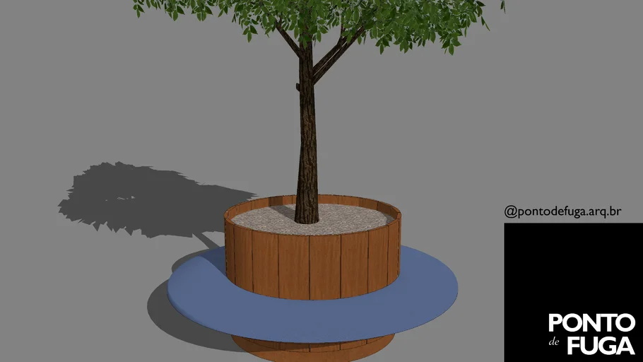 Banco canteiro circular - Circular bench around tree