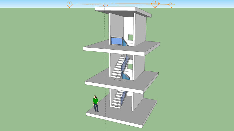 Caja de escalera 3D Warehouse