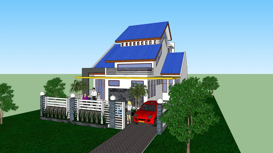 DESAIN RUMAH 1 LANTAI ATAP TINGGI