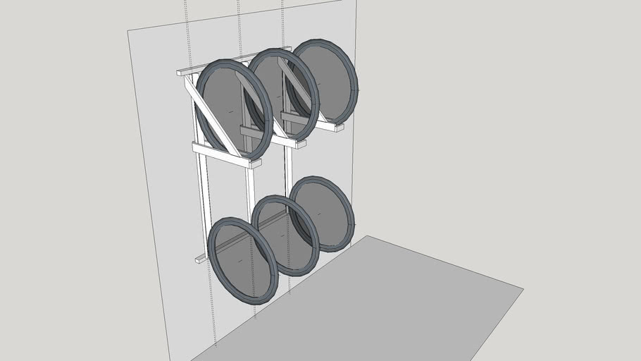 Swivel Bike Rack wall mount 3D Warehouse