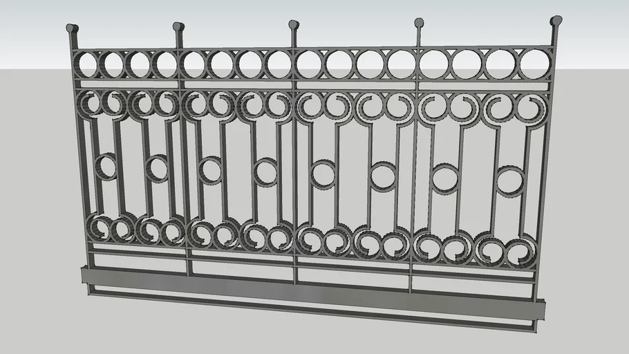 6.Curved Balcony railing 3D Warehouse