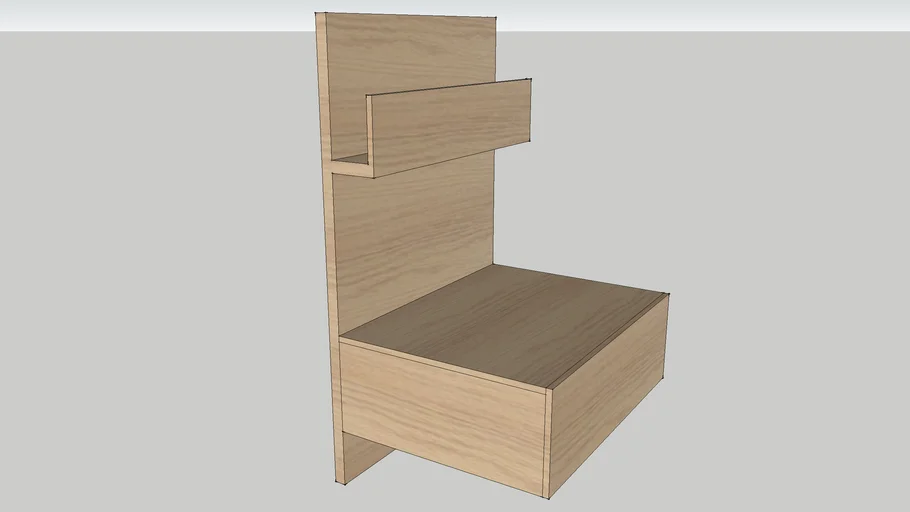 beneden Stroomopwaarts diep IKEA MALM Bedside table stained oak | 3D Warehouse