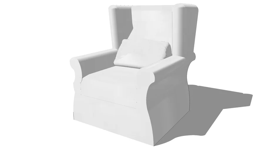 Housse de fauteuil en coton ivoire Cottage