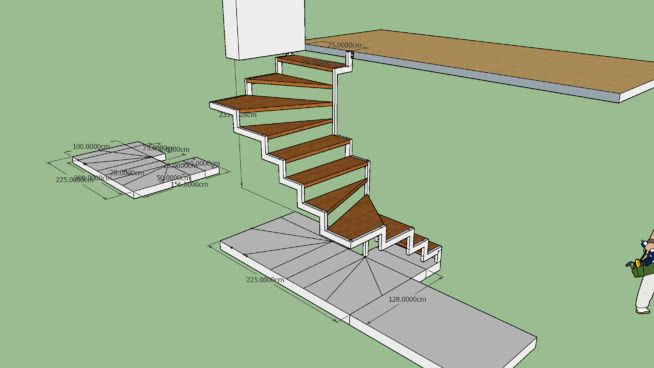 escalera doble gualdera cedritos | 3D Warehouse