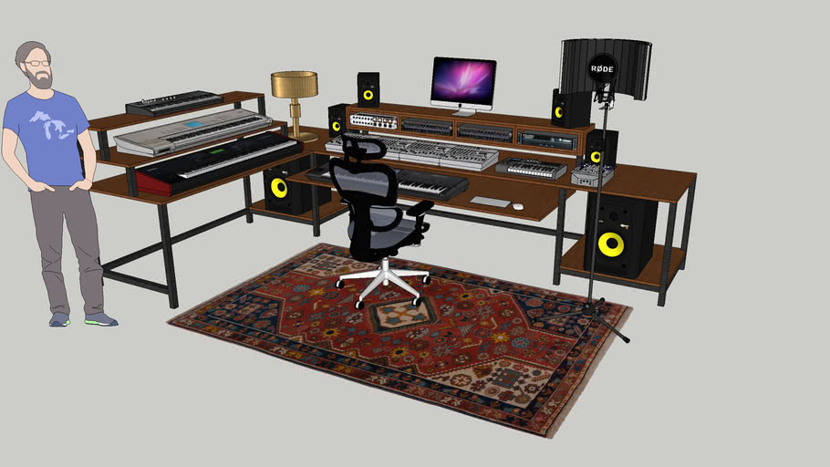 STUDIO MUSIC (MONITOR) SET BY BADAMI HOUSE 3D Warehouse