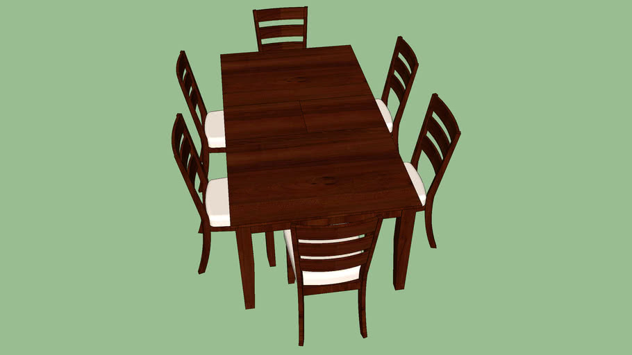 Dining Table & Chairs 3D Warehouse