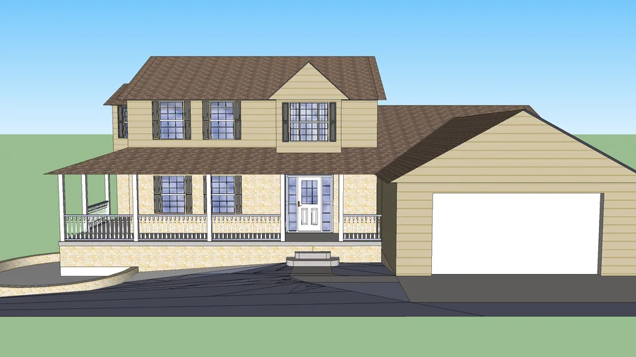 House with Garage | 3D Warehouse