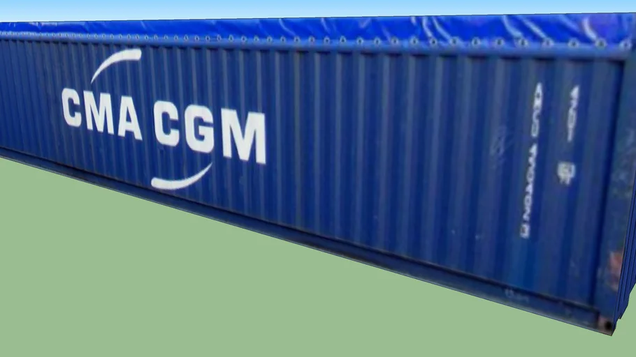 CMA CGM Open Top Container 40' 3D Warehouse