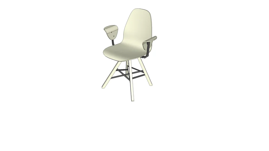 Spoinq chair Piramide wood with armrests