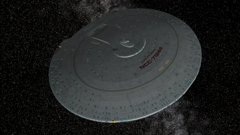 USS Atlantic - Galaxy Class Starship (Part 1- Saucer Section) | 3D ...