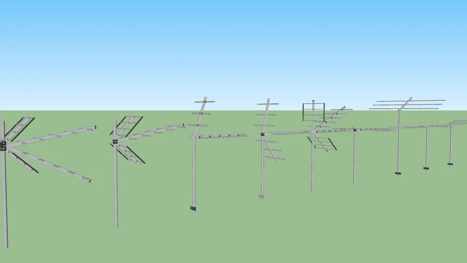 Television antenna set 3D Warehouse