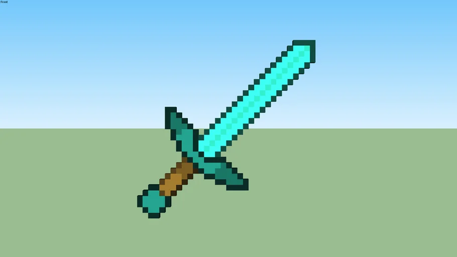 Espada de diamante da textura Faithful 32X32 Minecraft - - 3D Warehouse