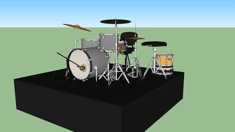 Drum set very detailed - - 3D Warehouse