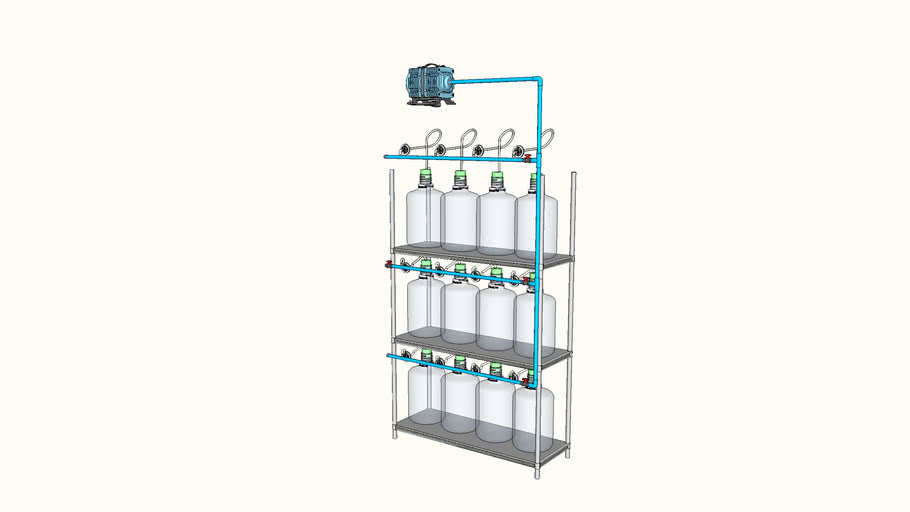 Carboy Rack 3D Warehouse