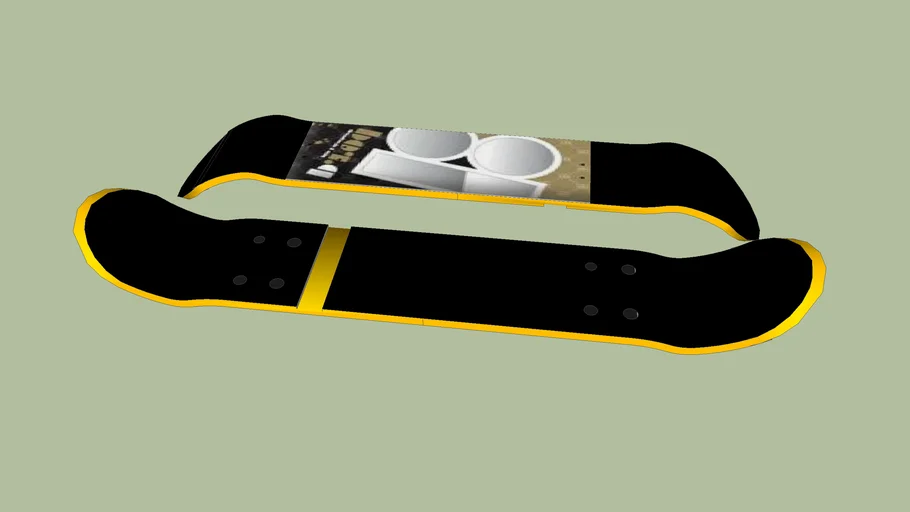 Plan B skateboard deck with riptape grip | 3D Warehouse