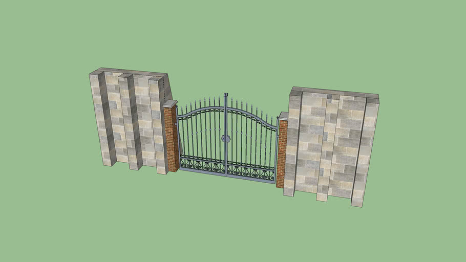 Muro com grade | 3D Warehouse