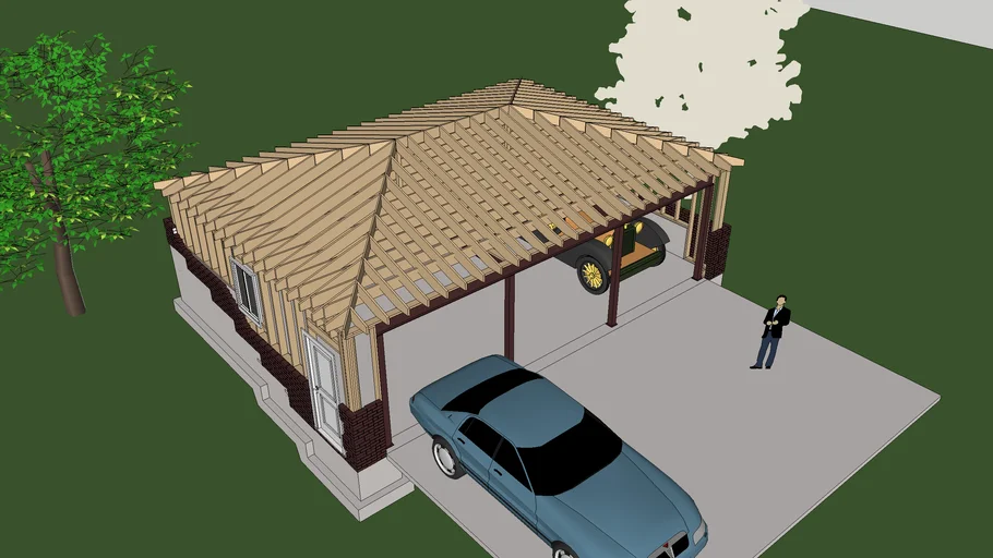 Garage Framing Example | 3D Warehouse