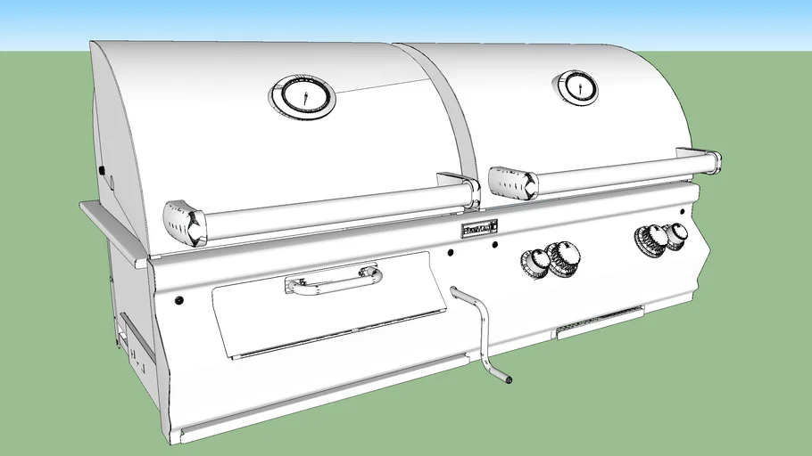 Fire Magic 2020 A830i Aurora Gascharcoal Combo Built In Grill 3d Warehouse 