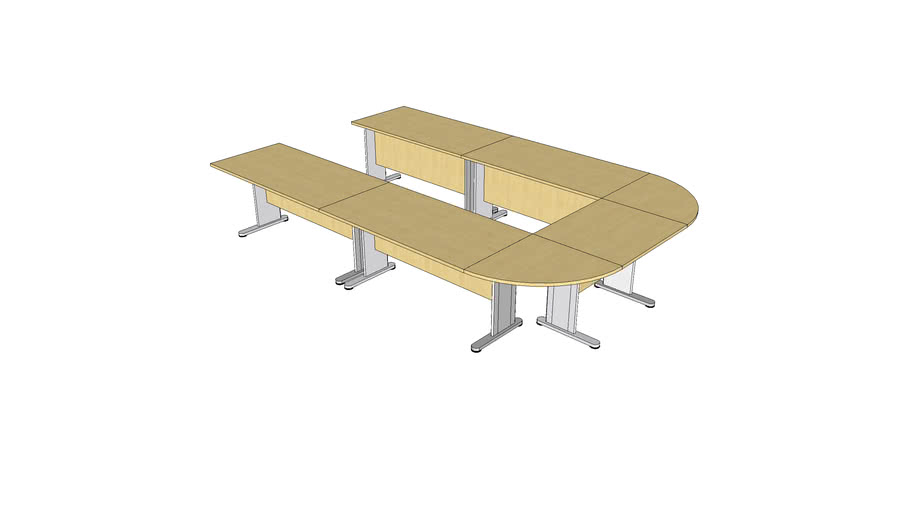 UShape Meeting Table 3D Warehouse