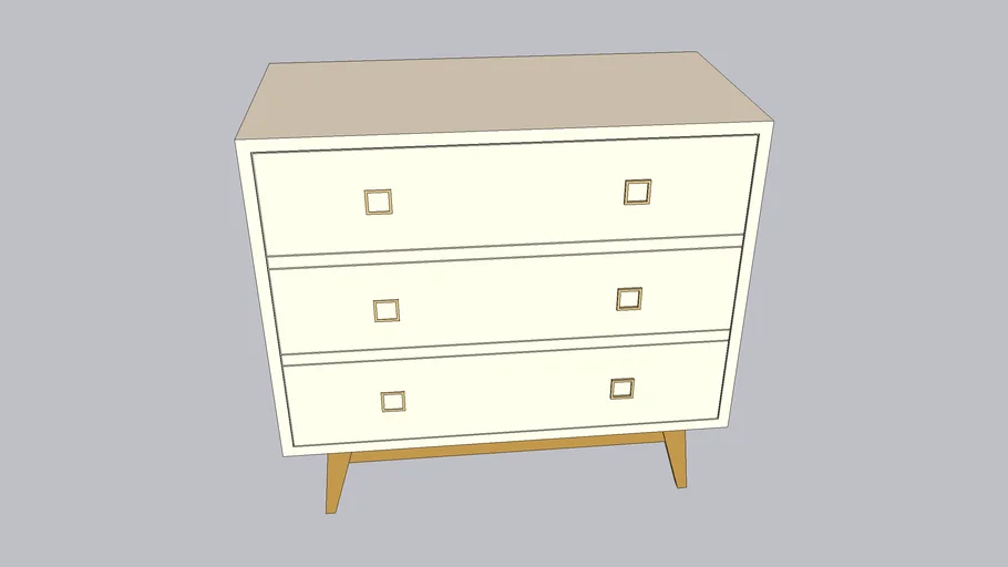 Bronaugh 3 Drawer Dresser | 3D Warehouse