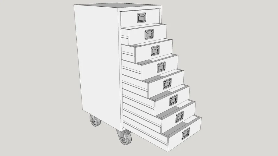 8-Drawer Small Parts Cabinet
