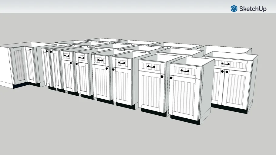 BEADBOARD SHAKER BASE KITCHEN 3D Warehouse