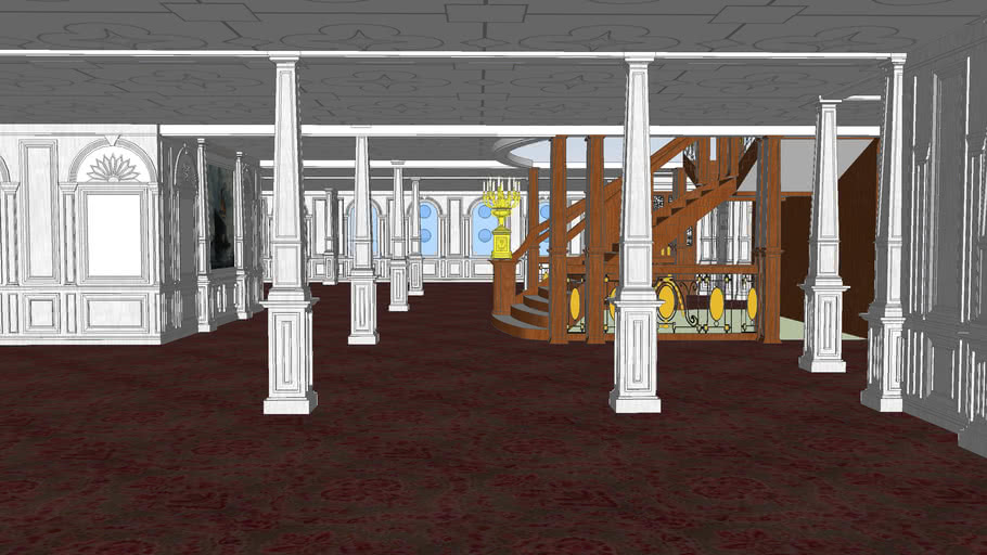 Titanic D Deck Grand Staircase Dining Saloon 3d Warehouse