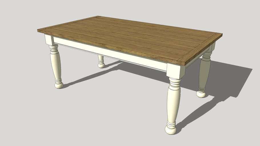 Farmhouse Dining Table 3D Warehouse