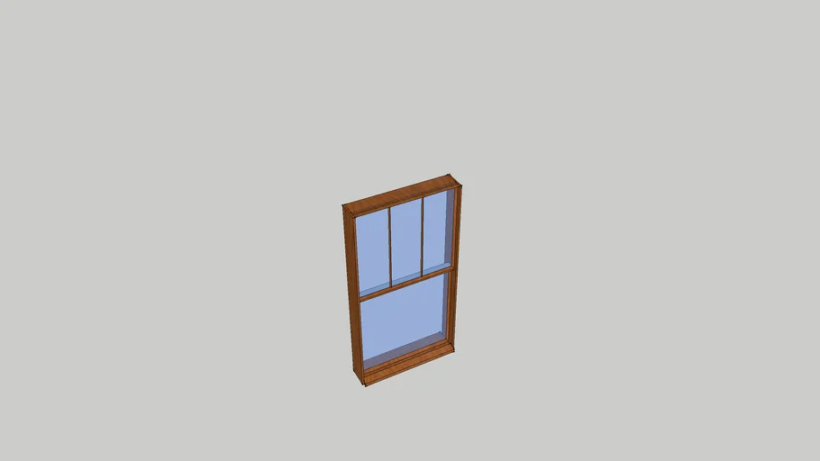 wood frame window 3D Warehouse