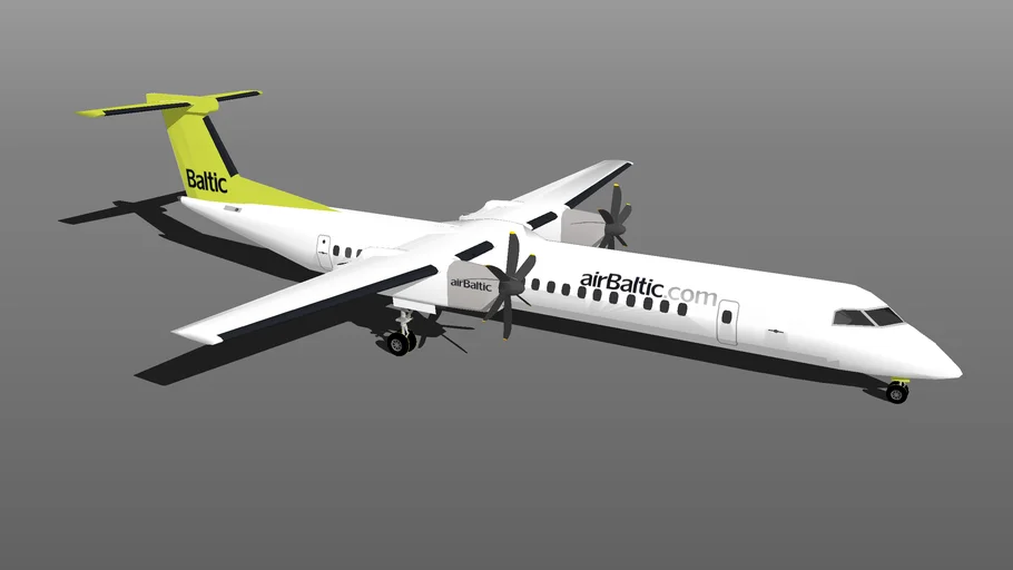 Air Baltic Bombardier Dash 8 Q400 Regional Aircraft | 3D Warehouse