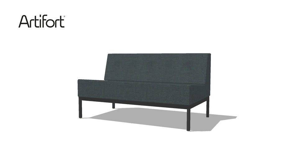 C 070 sofa 2 seater without arms 3D Warehouse