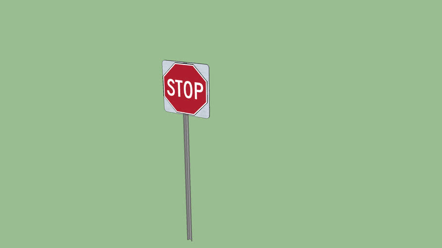 Combination Stop and Do Not Enter Sign | 3D Warehouse