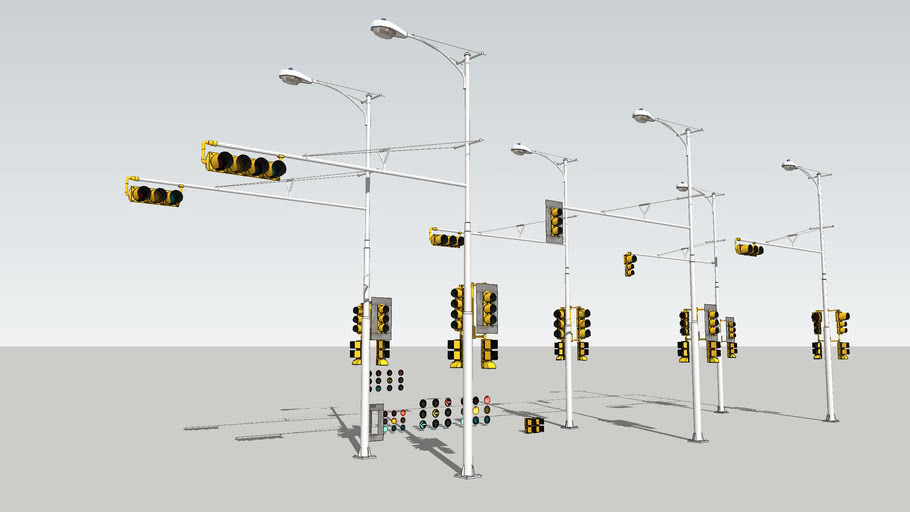 texas-vintage-traffic-signal-set-concept-3d-warehouse